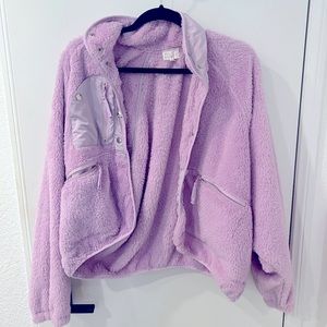 Dee Elly AE Studio Lilac Soft Teddy Jacket - worn once